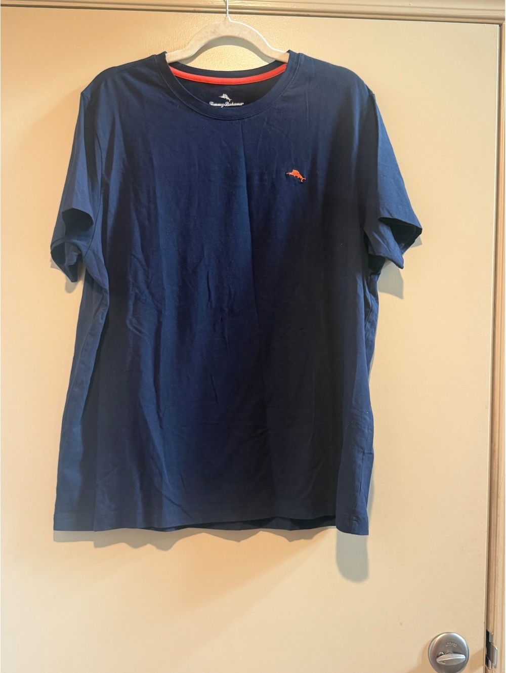 Tommy Bahama Men's Navy Blue Cotton Spandex T-Shirt Large
